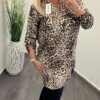 Női ocelot mintás hosszú ing/tunika
